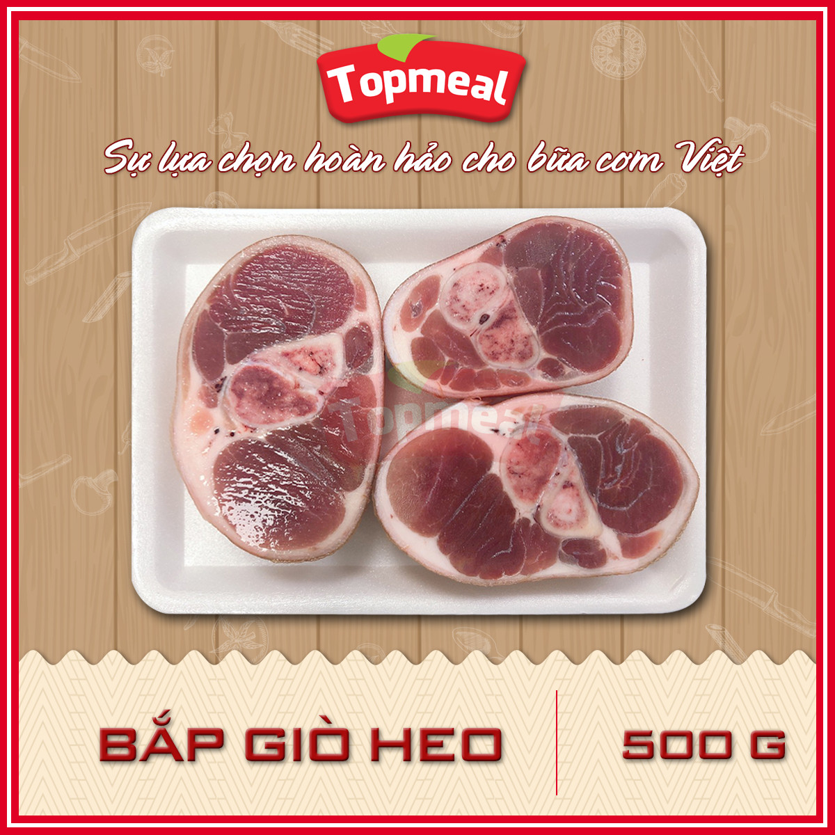 HCM - Bắp giò heo (500g) - Dùng để hầm/ nấu cháo - [Giao nhanh TPHCM]