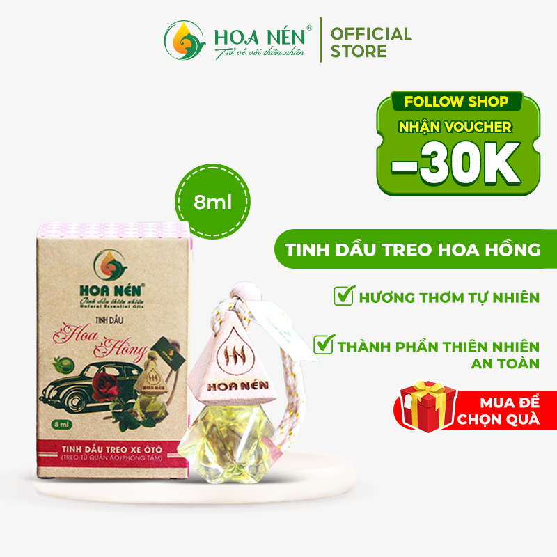 Tinh dầu treo Hoa hồng - Hoa Nén