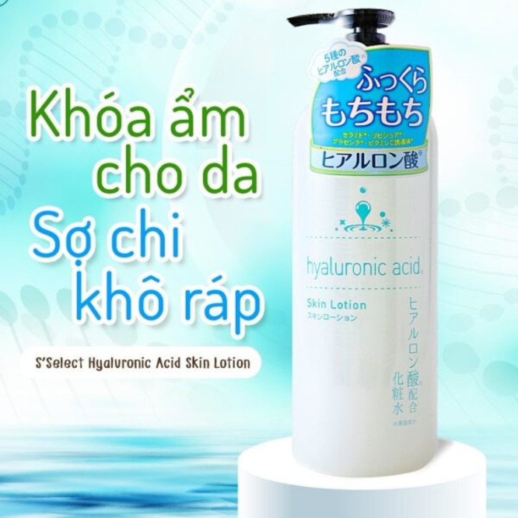 Nước Dưỡng Da Lotion Chiết Xuất Acid hyaluronic S Select Cấp Ẩm Toàn Diện Nhật Bản 500ml