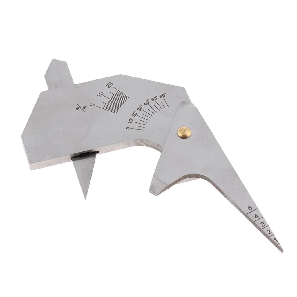Solid Stainless Steel Welding Gauge Inspection Gage Fillet Weld Pit Test Ruler Measuring Tool