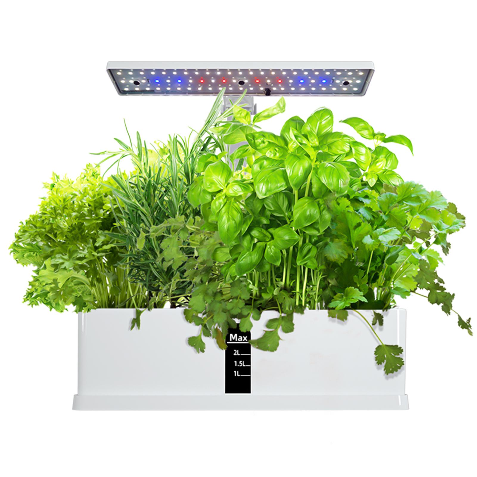 Đèn LED thông minh tùy chỉnh chiều cao giúp trồng cây thủy canh trong nhà có thể hẹn giờ, 15W 9 bóng