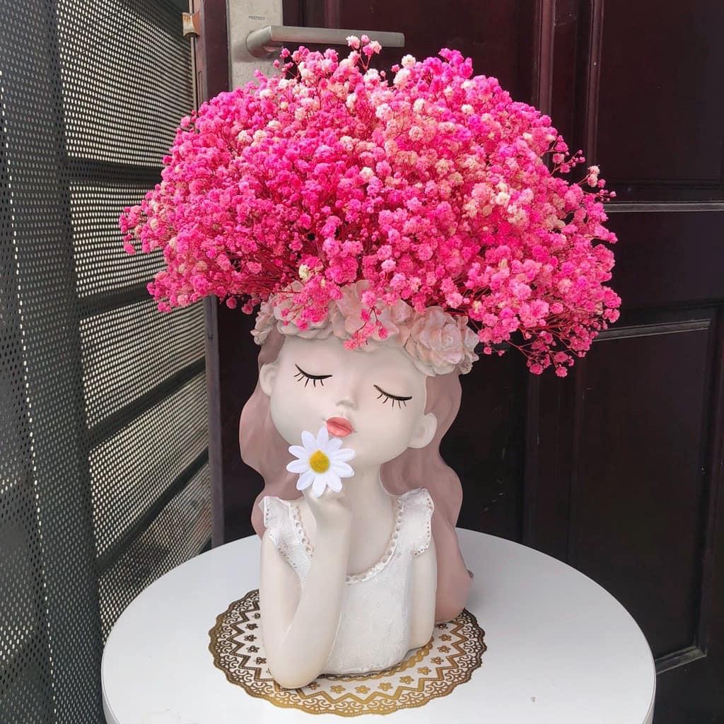 Lọ hoa decor mẫu bình hoa cô gái trang trí