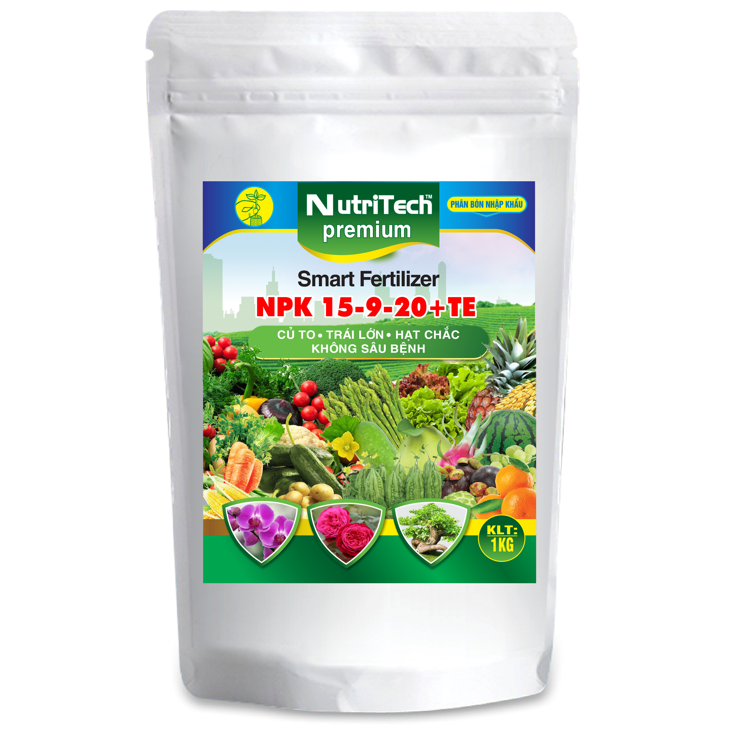 Phân bón NPK 15-9-20+TE NutriTech Premium