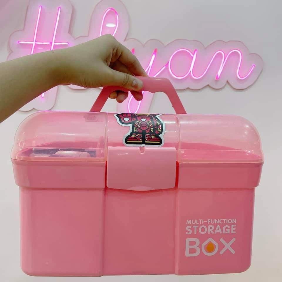 Cốp nhựa Nail & Mi, cốp nhựa hồng 2 tầng
