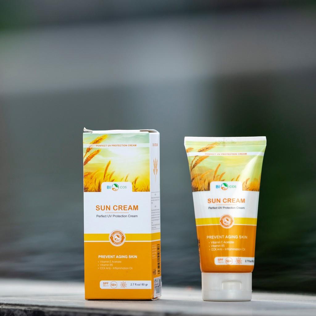 Kem Chống Nắng BioCos Sun Cream 80g - Dưỡng Ẩm, Bảo Vệ Da Toàn Diện