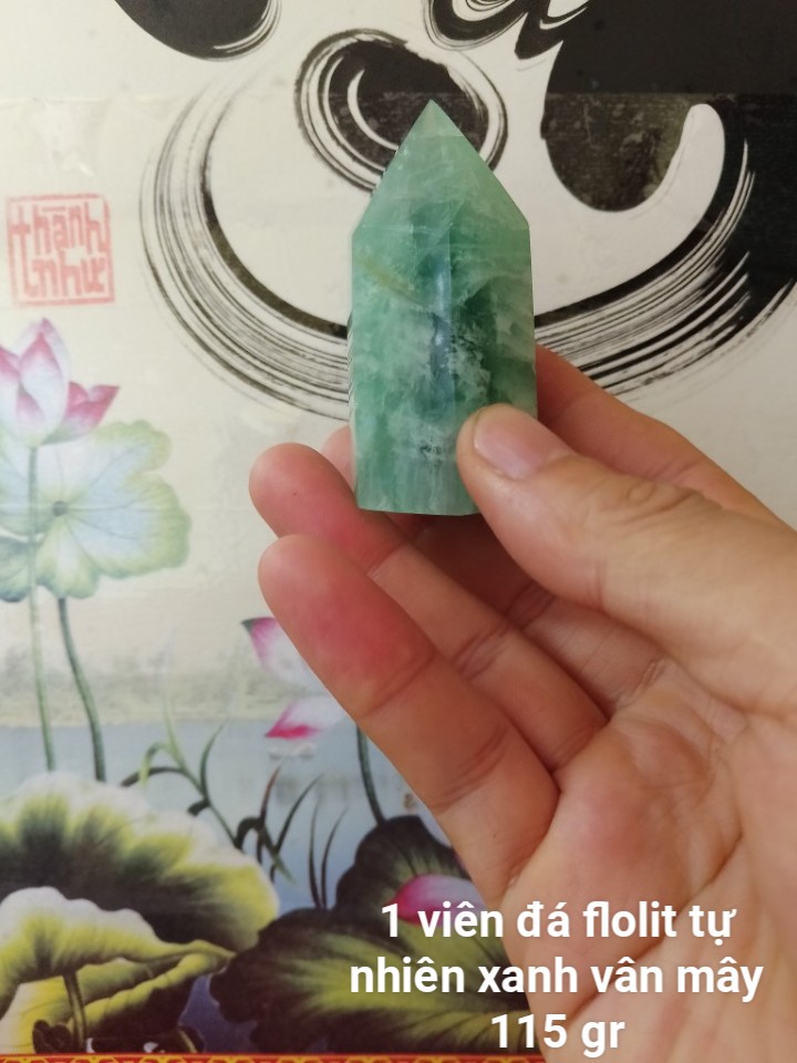 Trụ Đá Flourite Tự Nhiên Màu Xanh, Đá Thanh Tẩy Giúp Hỗ Trợ Reiki, Thiền Định, Sưu Tầm, Chặn Giấy