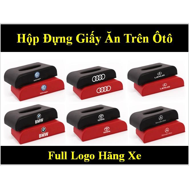 Hộp Đựng Giấy Ăn Ô tô Có Full Logo Hãng Xe