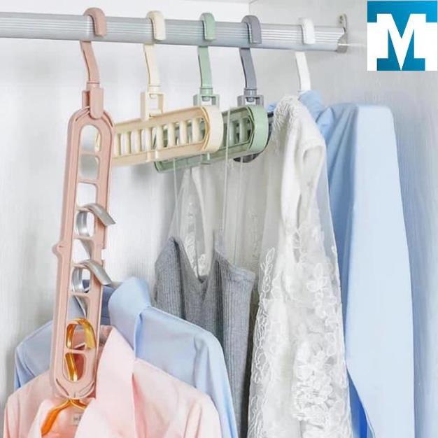 Móc treo quần áo thông minh 9 lỗ đa năng tiện lợi