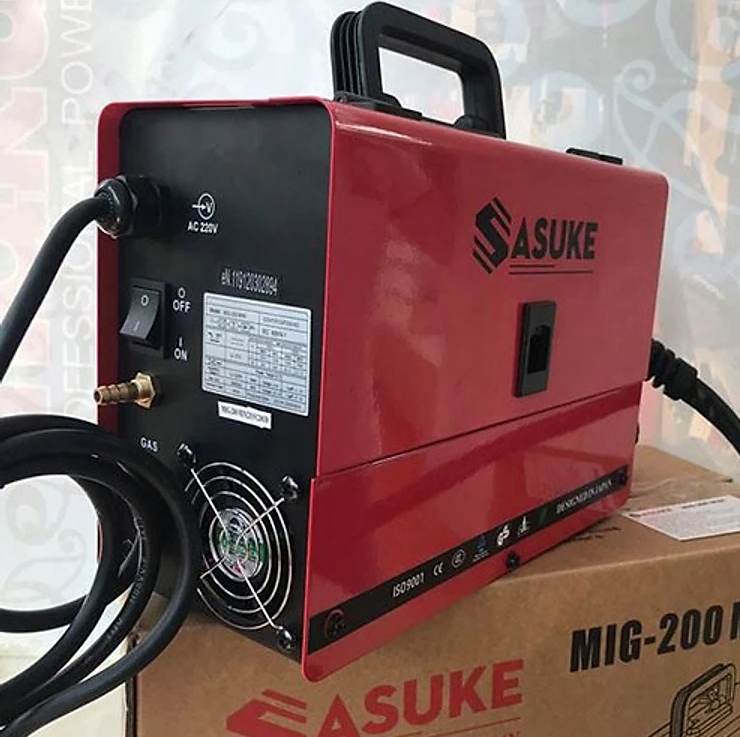 Máy hàn MIG không dùng khí 3 chức năng SASUKE MIG200 MINI cuộn dây 1kg.