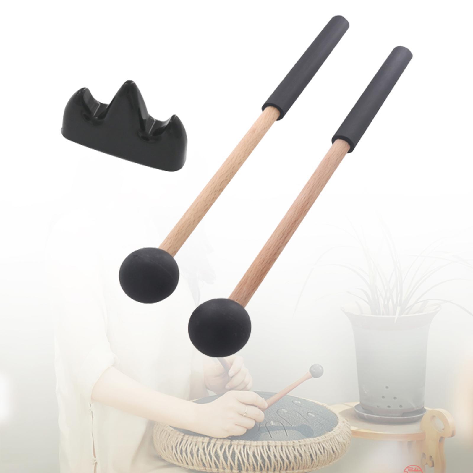 2x Rubber Head Mallet Percussion 8.7inch Drum Mallet for Marimba Meditation Yoga