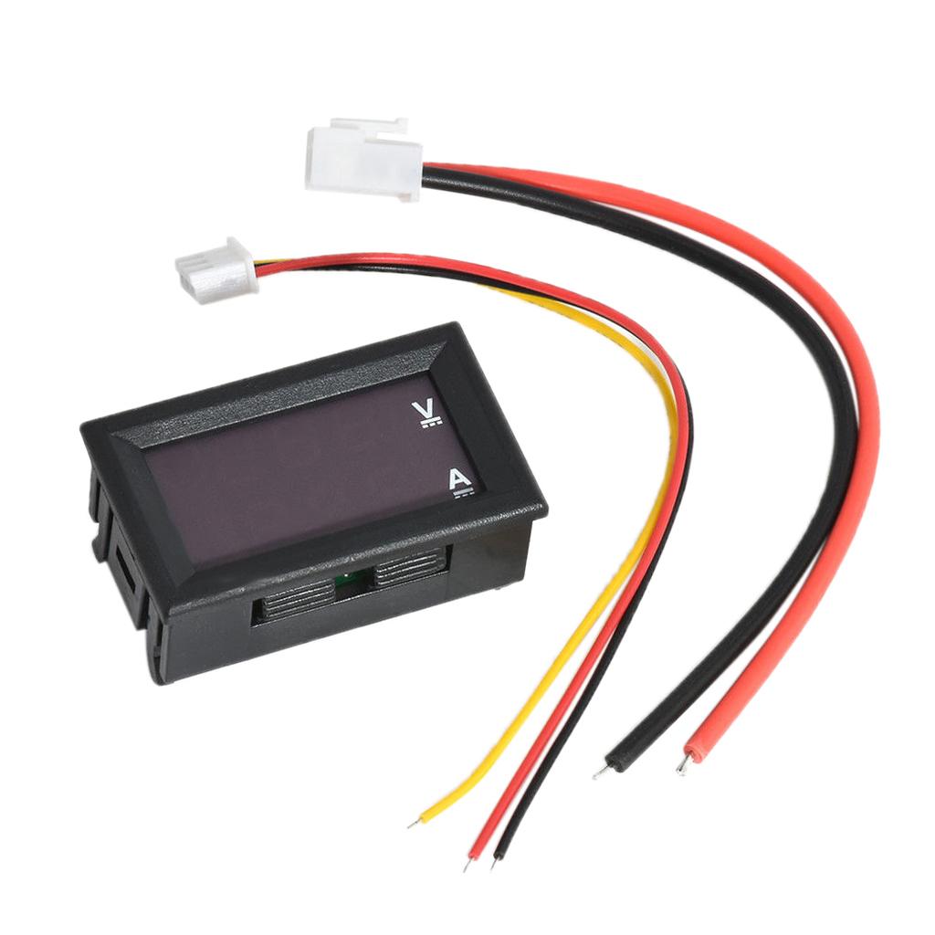 Digital Current Tester Multimeter DC 100V Volt 2A Ampere Battery Monitor Gauge 2in1 Red LED Display Car Automotive 12V 24V Built-in Shunt