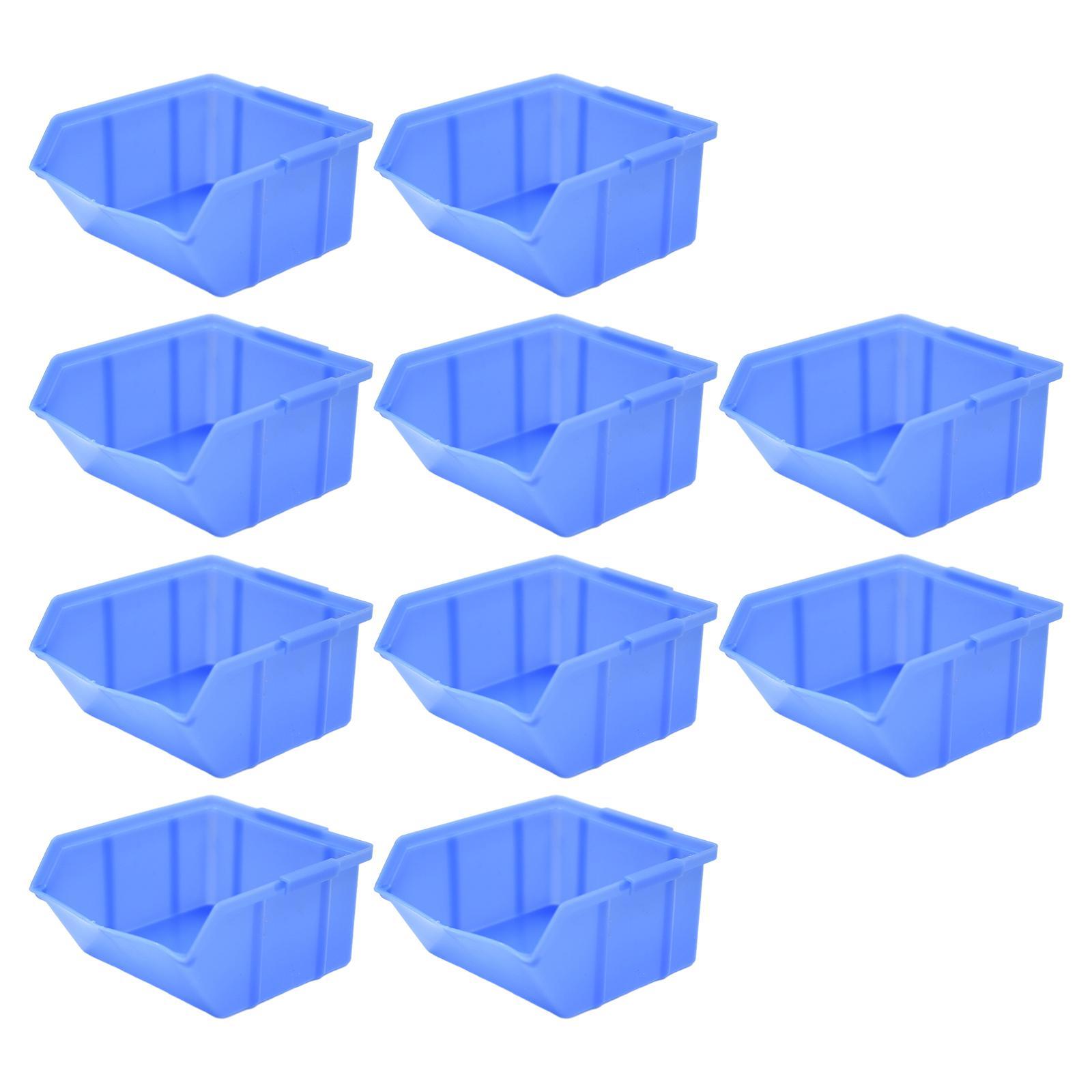 10x Bolts Wall Organizer, Heavy Duty Stackable Storage Bin Container Hanging Stacking Containers for Nuts Bolts Screws Beads Buttons