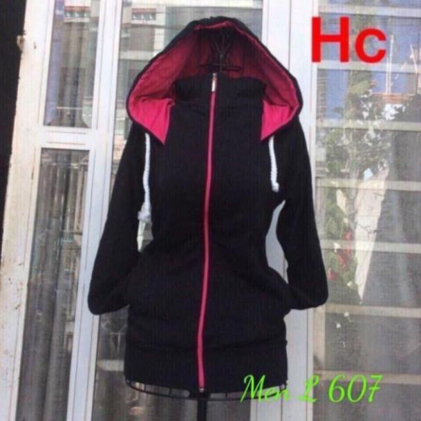 Áo khoác nỉ ngoại cổ nón xỏ ngón có túi trong vô cùng tiện lợi cho công cuộc bảo vệ da của các nàng KMG