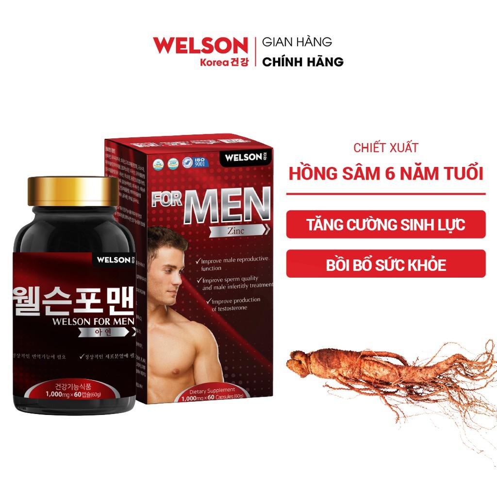 Combo 2 Hộp Tăng Cường Sinh Lý Nam Welson For Men Hộp 2 x 60 viên