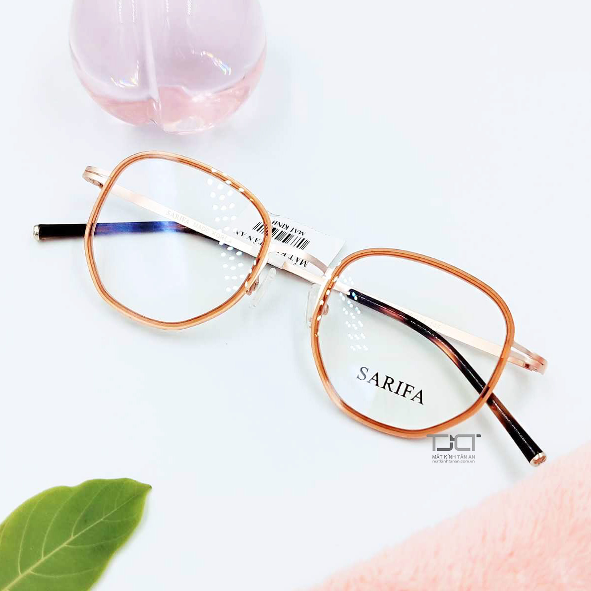 GỌNG KÍNH CẬN UNISEX, PHOM TRÒN ,GỌNG DẼO, MÀU CAM THỜI TRANG