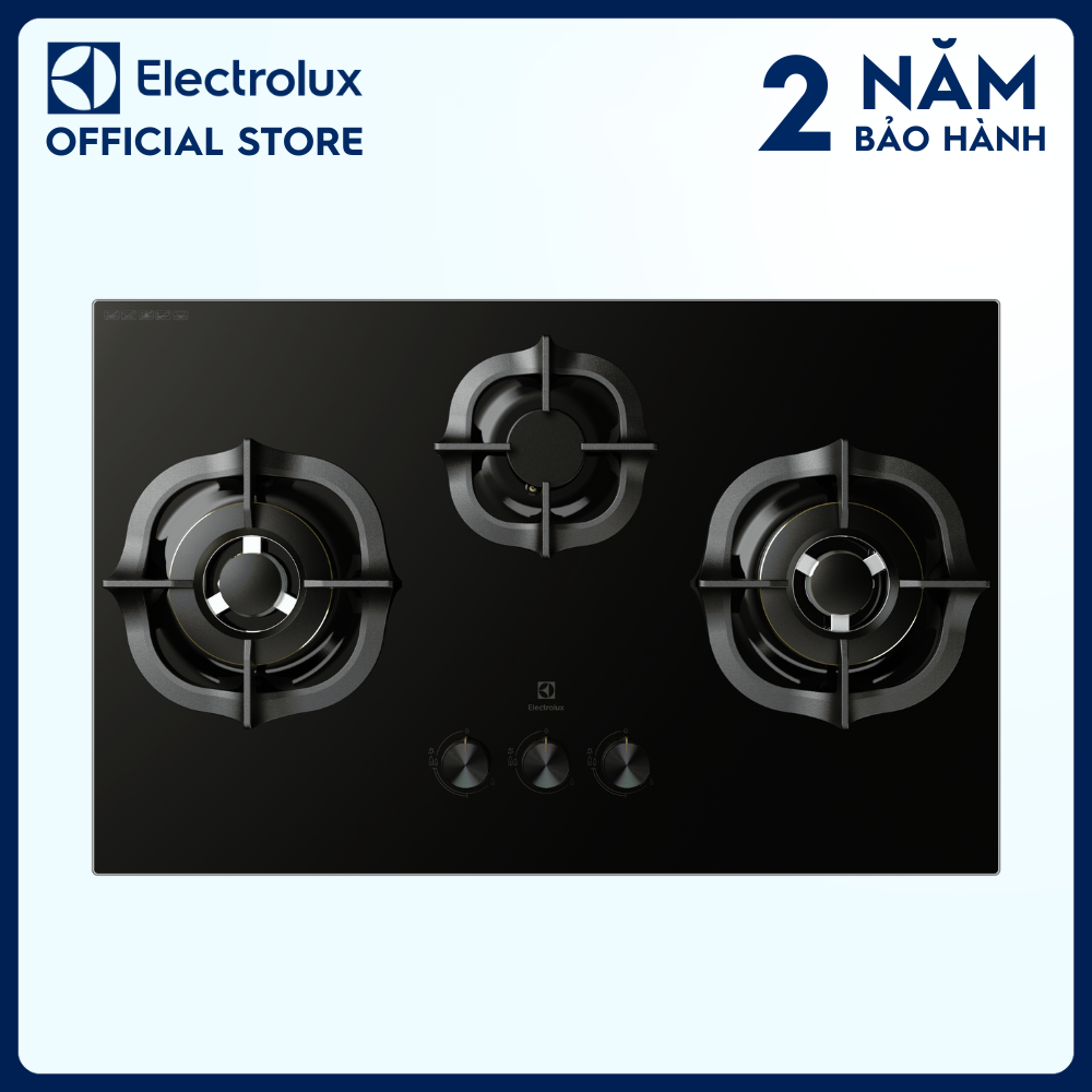 [Miễn phí giao hàng toàn quốc] Bếp ga âm 80cm Electrolux UltimateTaste 300 với 3 vùng nấu - EHG8321BC - Tiết kiệm năng lượng, ngắt ga tự động, kiềng gang chuyên dụng, dễ vệ sinh [Hàng chính hãng]