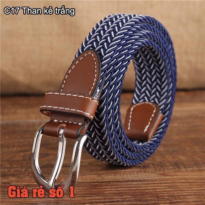 Thắt lưng nữ vải dù co giãn bản 2,5 cm- nhóm màu hoạ tiết