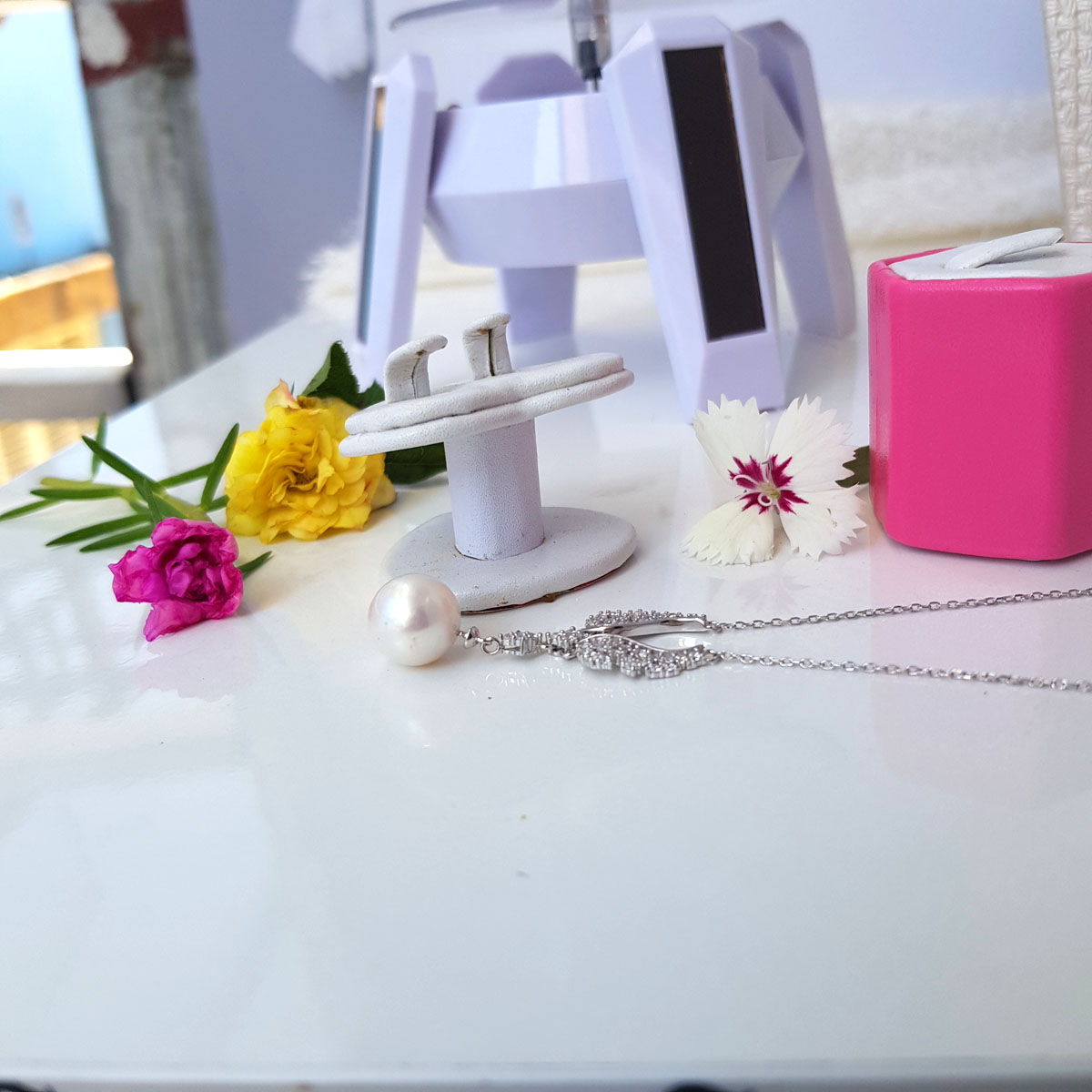 Dây Chuyền Mặt Ngọc Trai Cao Cấp - Đôi Cánh Thiên Thần- Trang Sức Cô Tấm - ANGEL WINGS PEARL - Bạc S925 Nạm Zirco - COTAM0506 + Tặng Kèm Phụ Kiện Bảo Dưỡng