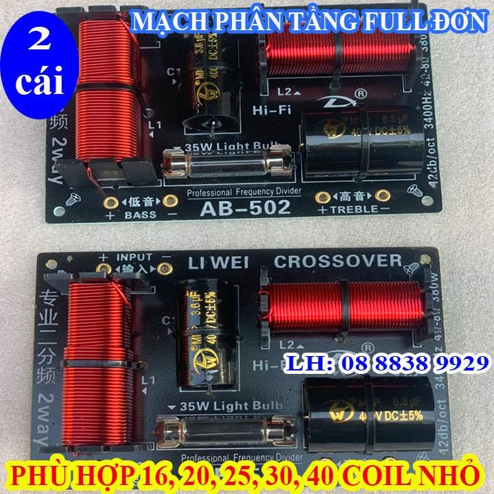 CẶP MẠCH PHÂN TẦN 2 LOA NHẬP KHẨU CAO CẤP AB-502 - FULL ĐƠN - GIÁ 2 MẠCH