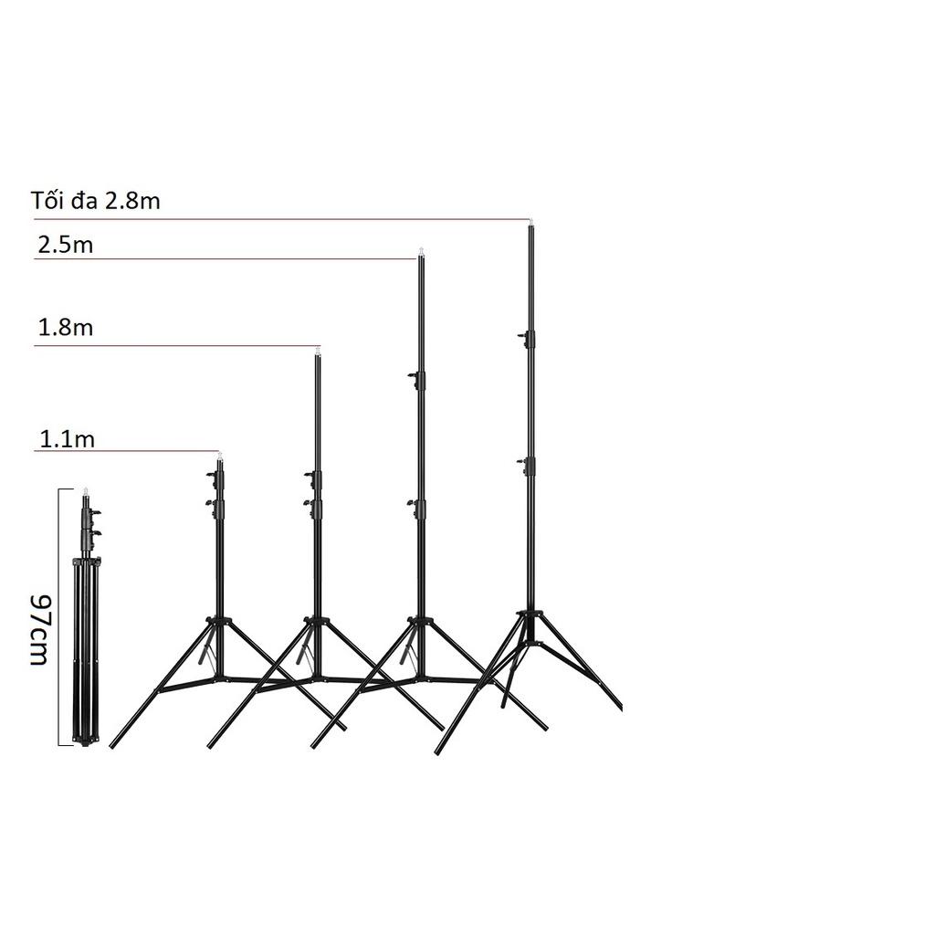 Chân đèn 2.8 mét hợp kim nhôm, Chân Gấp Gọn, Chân Đèn Flash, Chân Đèn Chụp Ảnh