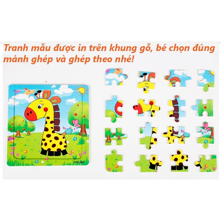 Tranh Ghép Gỗ 9 Miếng Cho Bé Phát Triển Tư Duy Sáng Tạo