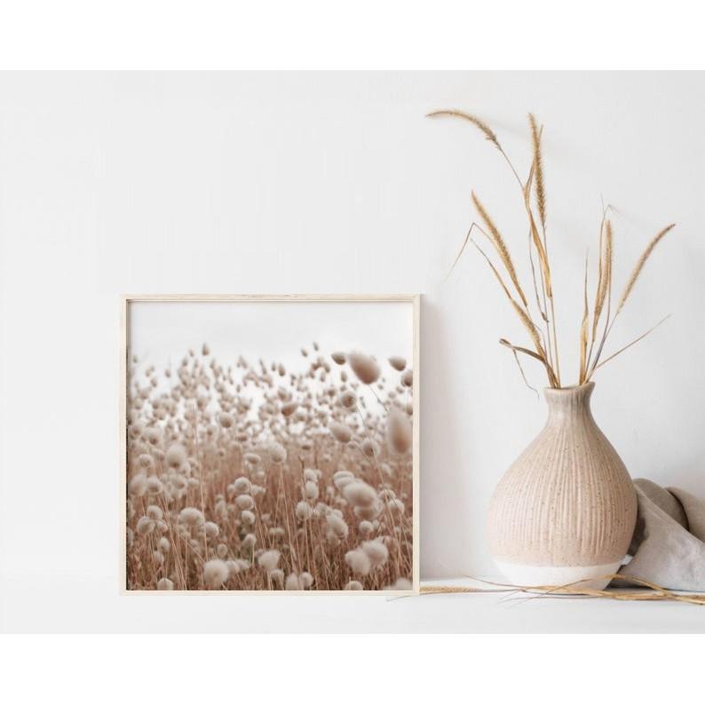 Tranh mái nhà xanh bên biển, tranh canvas chống nước.