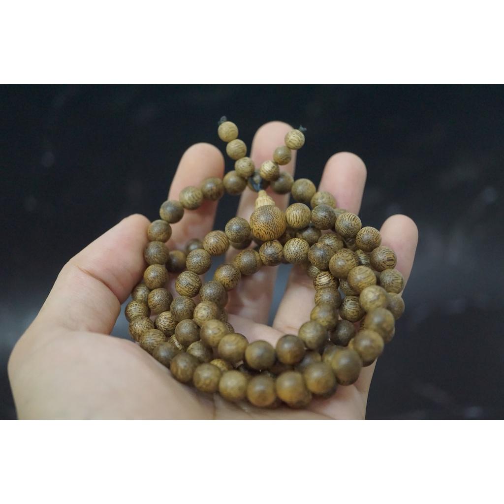 Vòng Tay 108 hạt Trầm Hương Tự Nhiên thơm - Trầm tốc hạt 8ly- dành cho nam tay cỡ Lớn