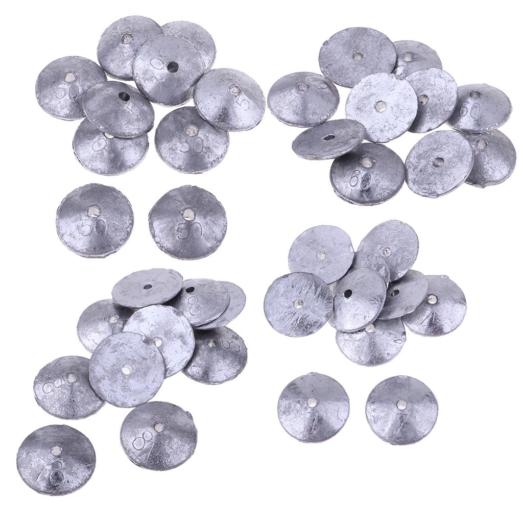 10Pcs/set Fishing Lead Weights Lead Fishing Sinker Weight for Any Waters 70g