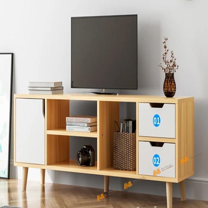 Made in VN Kệ tivi gia đình bằng gỗ mdf 17mm công ty Mộc Phát độ bền trên 30 năm AN052