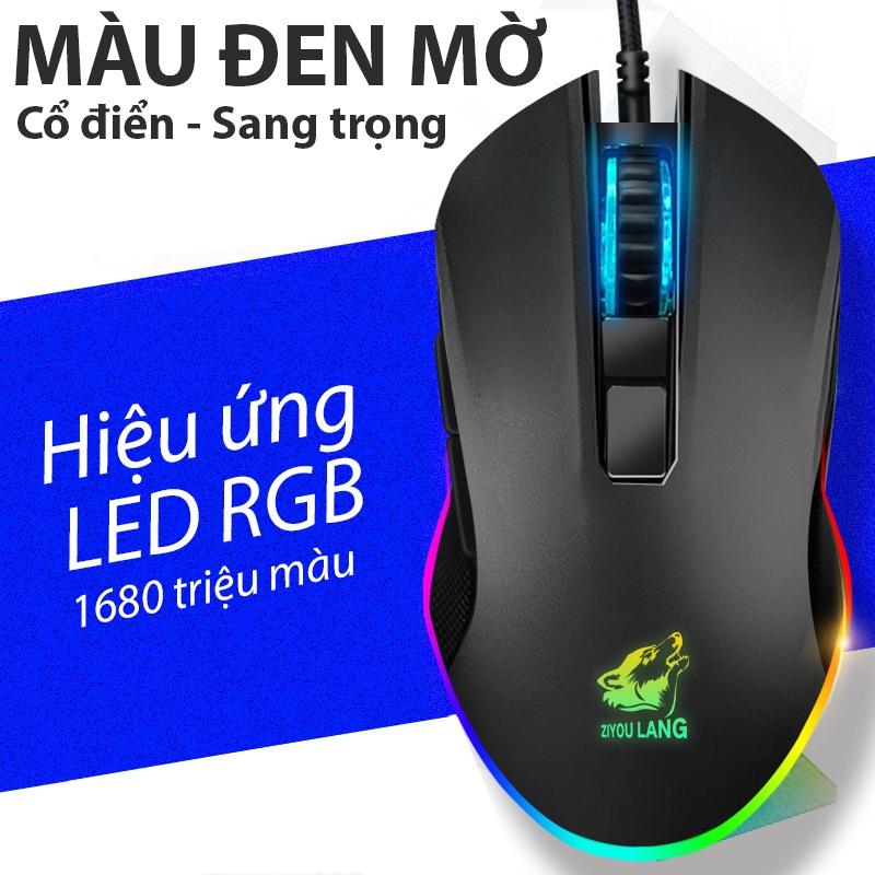 Chuột máy tính Coputa chuột gaming có dây chơi game LED viền V1