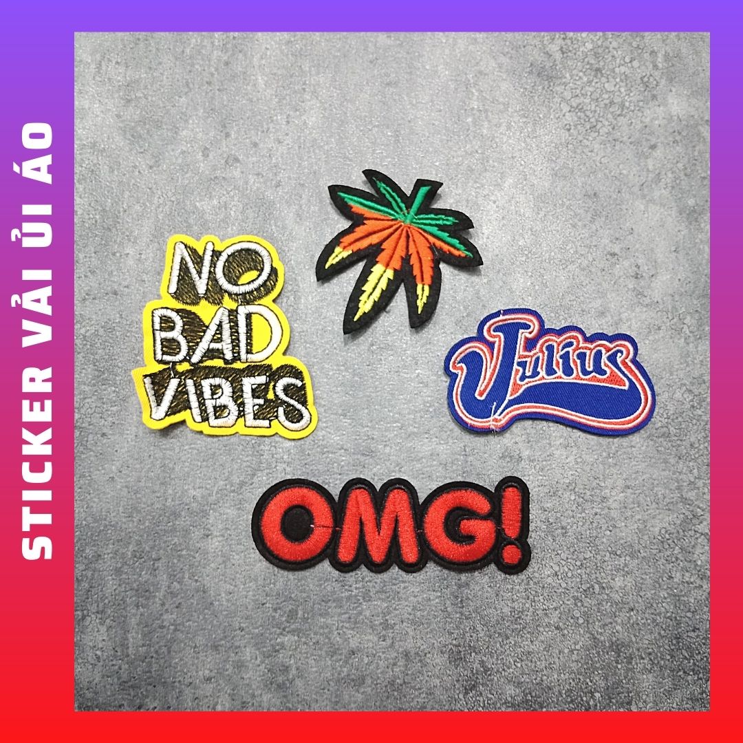 Sticker Patch Ủi Quần Áo,BALO phụ kiện thời trang dùng để trang trí quần áo !