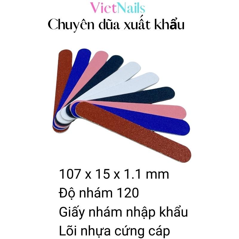Dũa Móng Tay Móng Tự Nhiên Mini Giấy Nhám Nhiều Màu Độ Nhám Thông Dụng 120 Êm Móng Khi Dũa