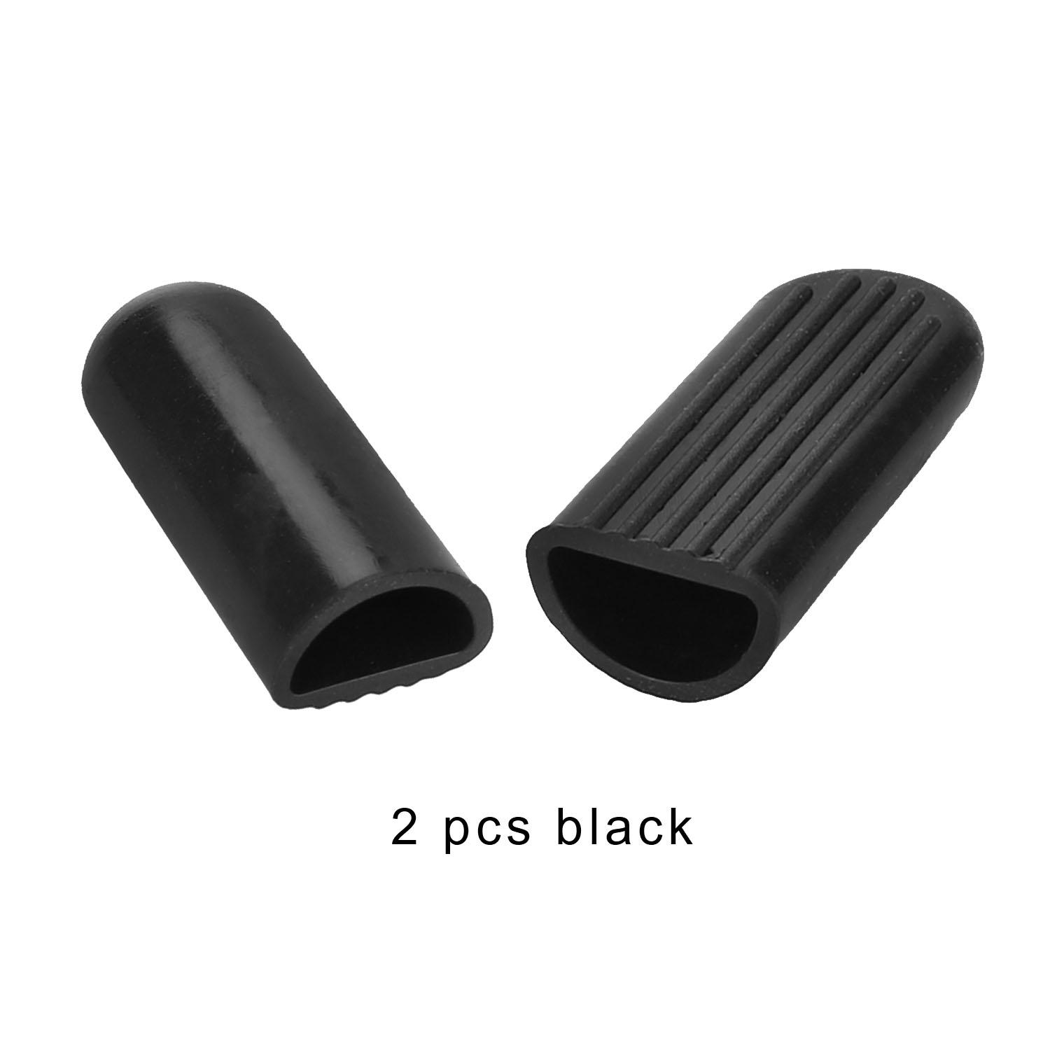 Khung bảo vệ silicon chân kẽ dài hơn cho Ninebot Max G30 ES M365 Zero Zero Electric Scooter Foot Support Vỏ cao su bảo vệ Color: 2pcs black