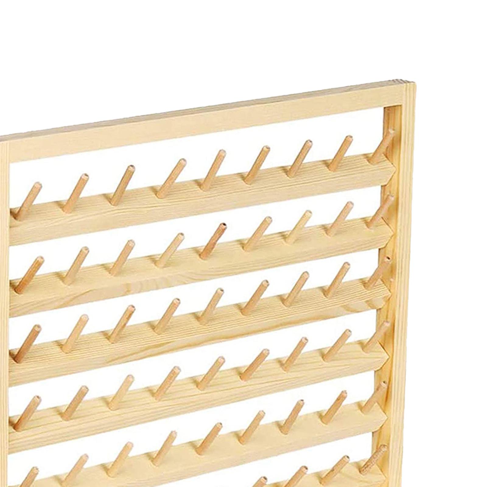 Wood Sewing Thread Stand Organizer Craft Embroidery Storage Rack Holder