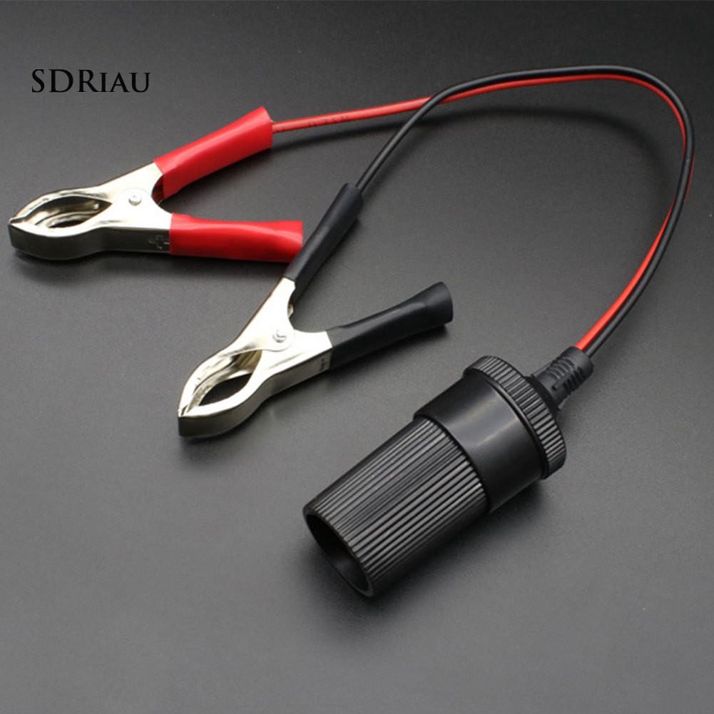 Cổng chuyển đổi bật lửa 12V với 2 đầu kẹp thông dụng cho mọi dòng xe ô tô