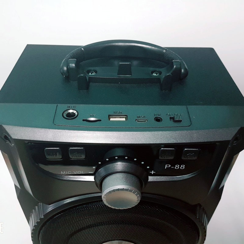 Loa bluetooth Karaoke Ruizu P88 hỗ trợ thẻ nhớ/USB/AUX/FM/jack 6.5mm - Tặng kèm micro karaoke Hàng Chính Hãng