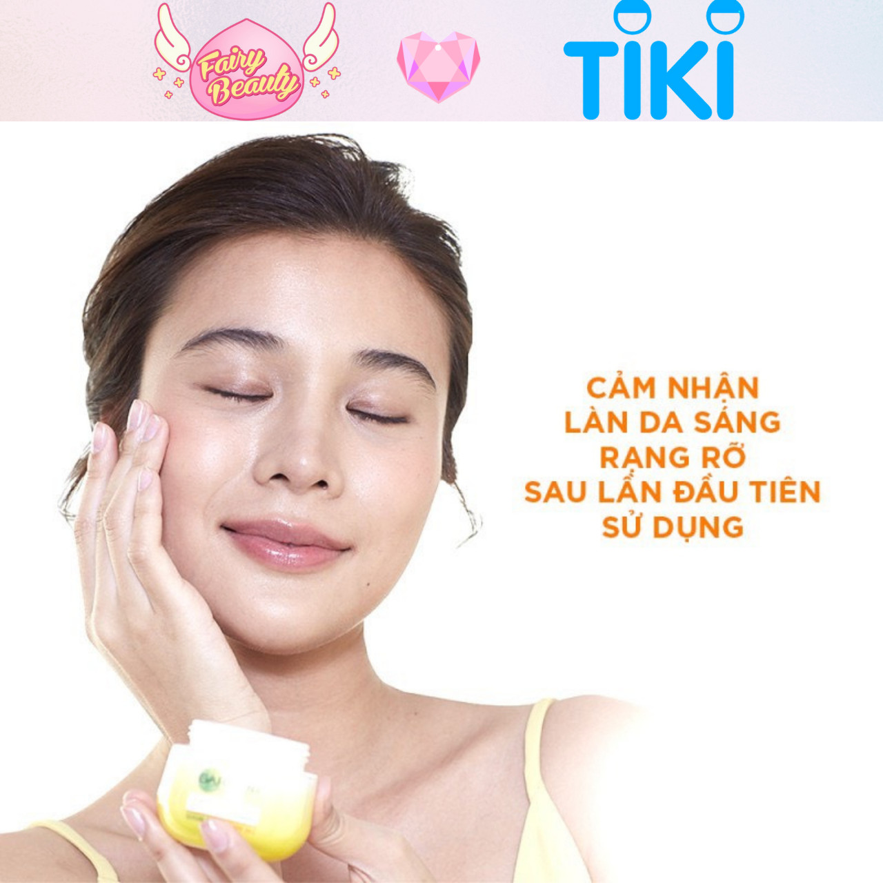 [GARNIER] Dưỡng Ẩm &amp; Mặt Nạ Ngủ Ban Đêm Vitamin C 2 Trong 1, Giúp Trắng Da Mờ Thâm Bright Complete Sleeping Mask 50/18ml