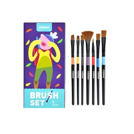 Cọ vẽ màu nước và khay đựng màu nước màu acrylic cho bé Mideer Paint Brush Set &amp; Palette