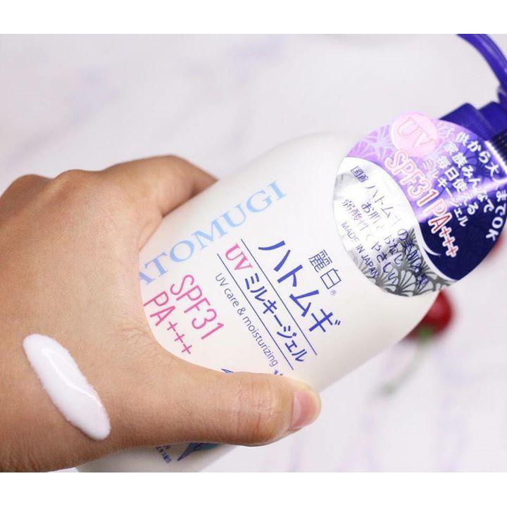 Sữa Dưỡng Thể Chống Nắng, Dưỡng Ẩm Reihaku Hatomugi UV Milky Gel SPF31 PA+++