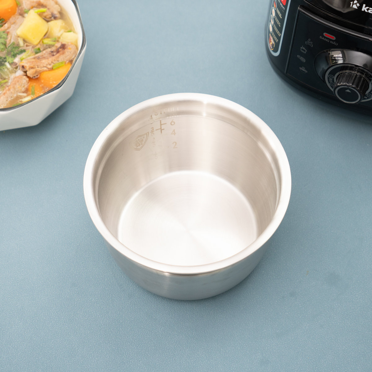 Nồi áp suất điện lòng nồi Inox 304 Kalpen P7 dung tích 3L công suất 700W bảo hành 2 năm - Hàng chính hãng