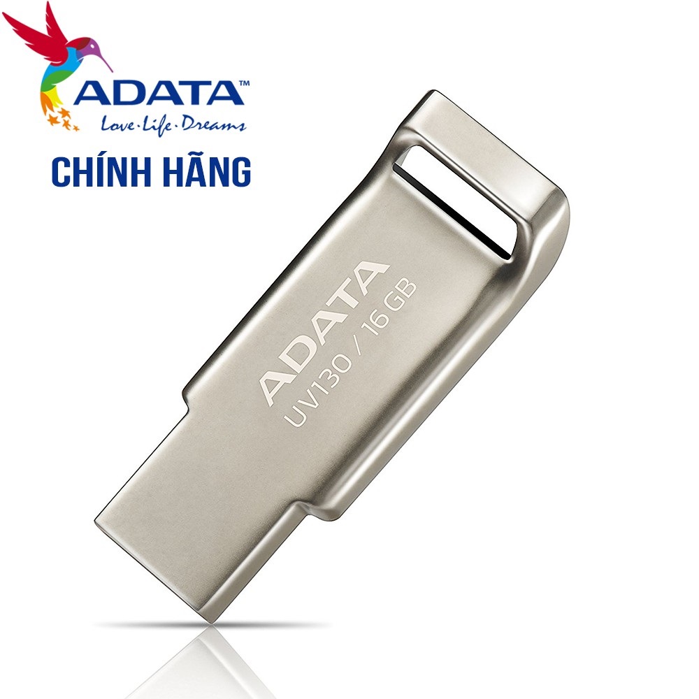 USB 16GB ADATA UV130 (Xám) vỏ kim loại - Hàng Chính Hãng