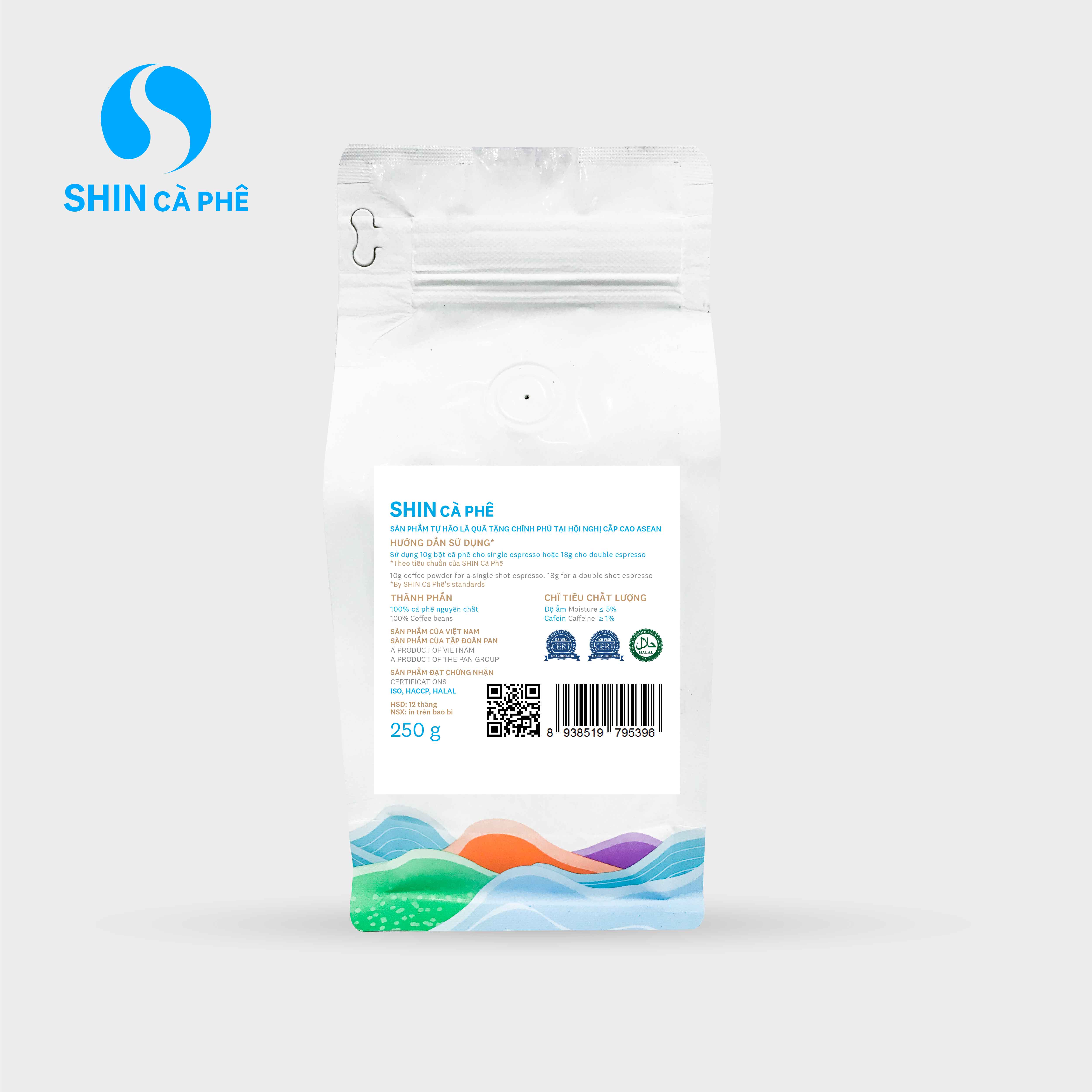 SHIN Cà Phê - Đà Lạt Blend 250g Hạt - Cà Phê Đặc Sản Pha Máy