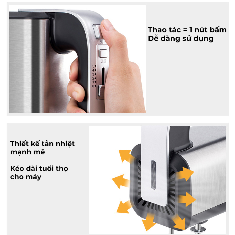 Máy đánh trứng cầm tay công suất cao - K1423