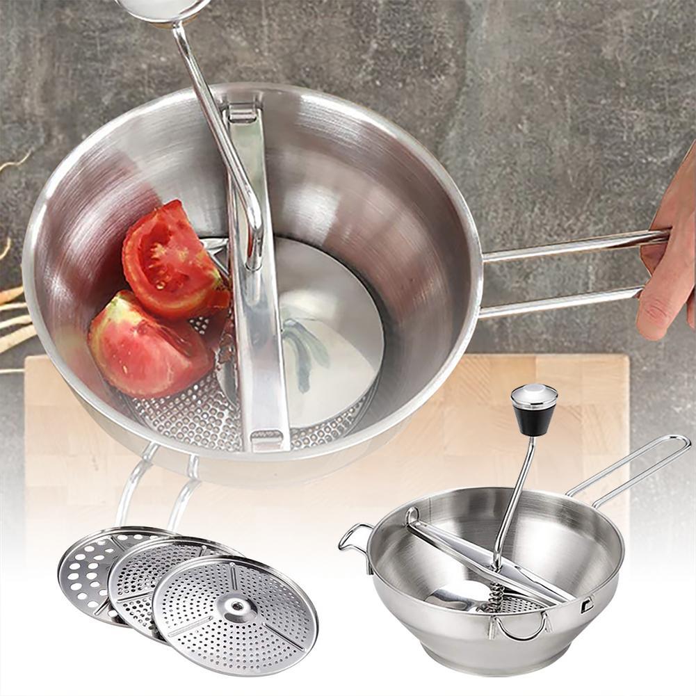 Đồng Hồ Nam Dây Thép Không Gỉ Mứt Cối Xay Độc Đáo Sử Dụng Bền, Hoa Quả Khoai Tây Xay Bằng Tay Máy Xay Thực Phẩm Vật Dụng Nhà Bếp
