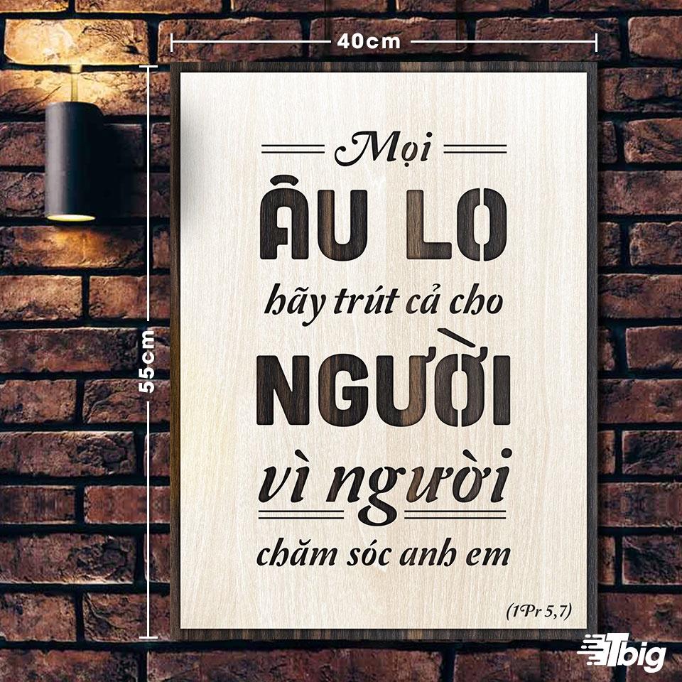 Tranh công giáo - Mọi âu lo hãy trút cả cho người vì người chăm sóc anh em 40x55cm