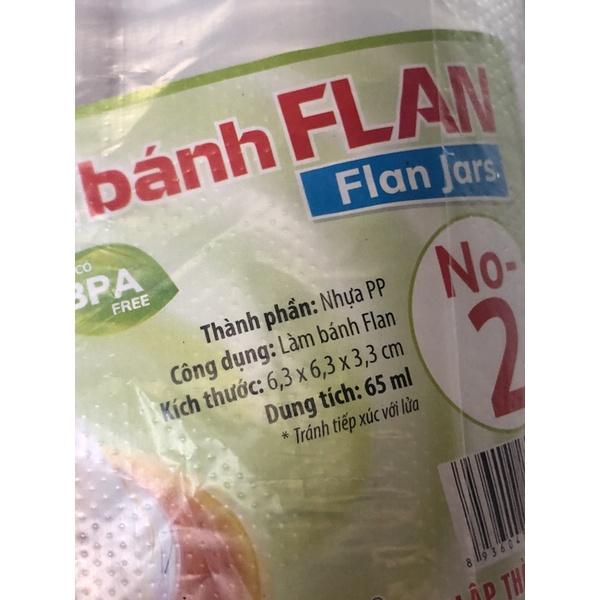 50 hộp bánh plan bánh flan số 2 size 6.3x6.3x3.3cm dung tích 65ml loại dày tái sử dụng được