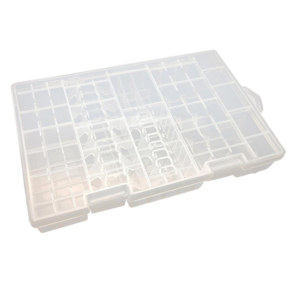 Portable Hard Plastic Storage Box Case Holder For 50pc AAA AA 9V C D Battery