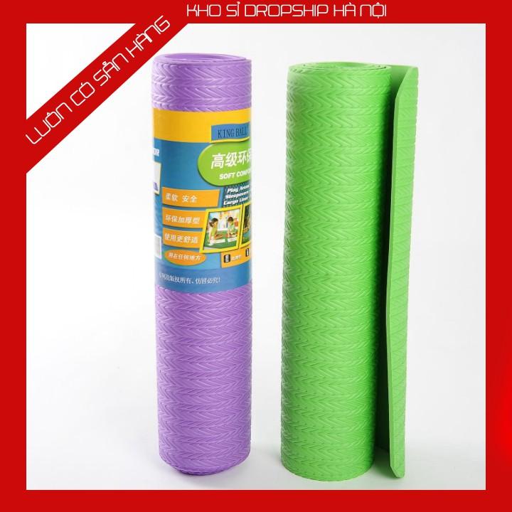 Thảm tập yoga gym thể dục tại nhà loại tốt tấm nệm xốp mềm dày nhẹ không trơn chống trượt