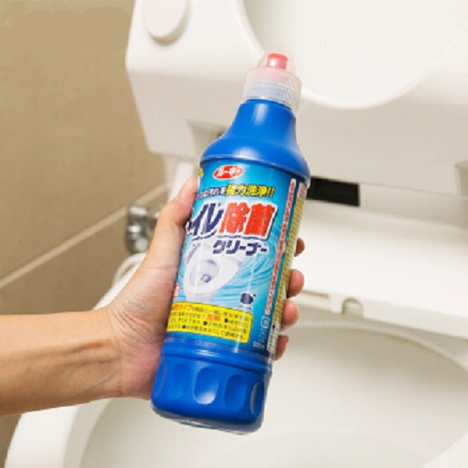 Combo 02 chai nước tẩy Toilet siêu đậm đặc, kháng khuẩn 500ml + 01 Chổi cọ rửa toilet, nhà vệ sinh Kokubo - Hàng nội địa Nhật Bản (Màu trắng)