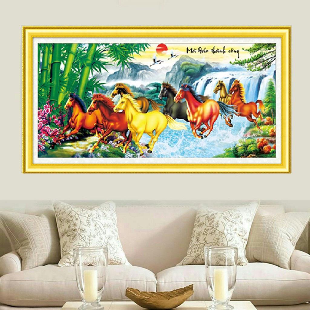 Tranh đính đá mẫu mới Mã Đáo Thành Công-KT: 120x60